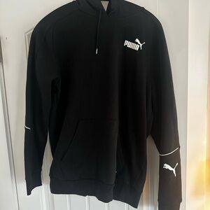Puma Black Hoodie with White Accents
